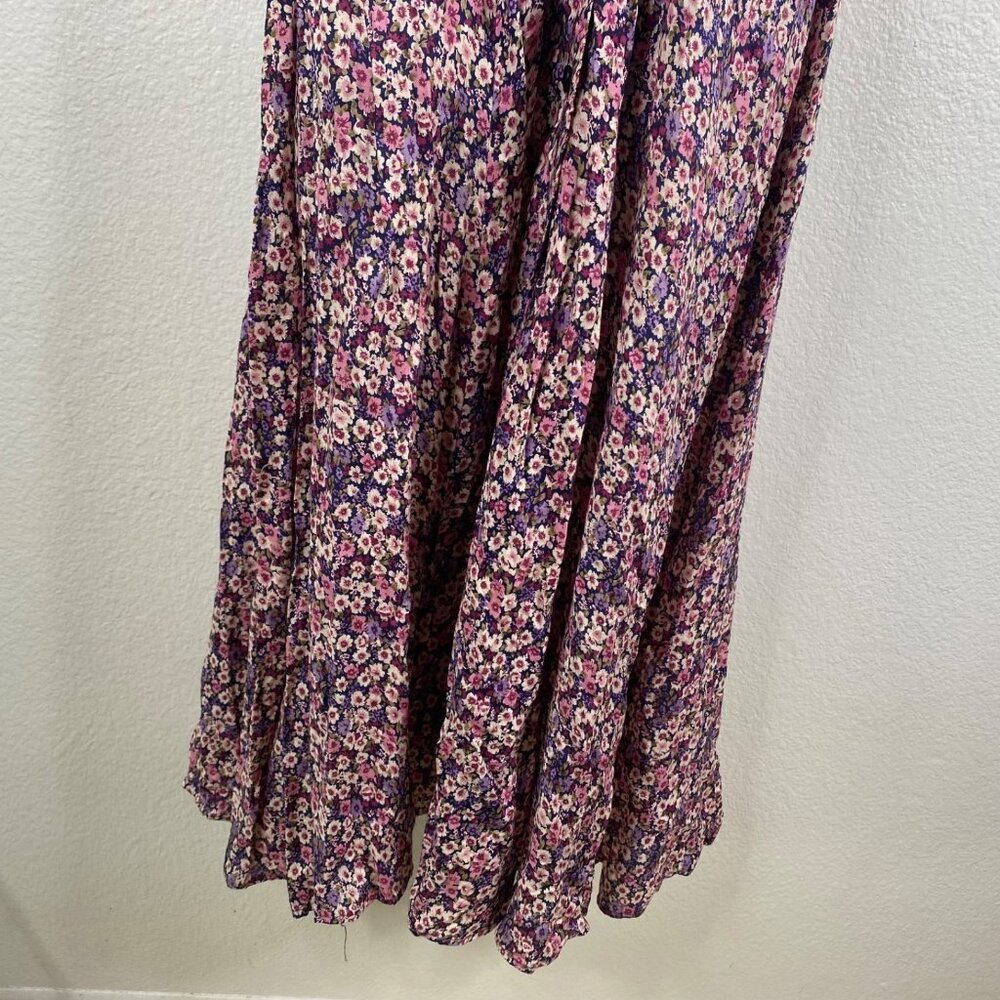 Vtg Workshop Clothing Women's Cottage Core Milkmaid Country Floral Dress Sz 7 - Picture 13 of 16